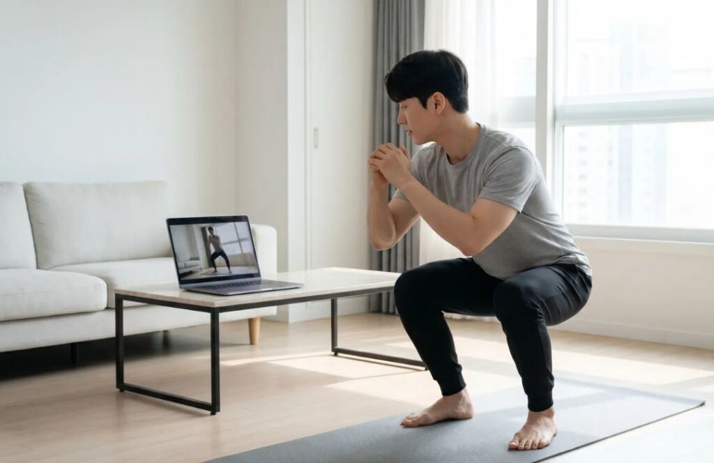 퇴근 후 헬스장 대신 집에서 실천하는 가벼운 맨몸 직장인 홈트레이닝